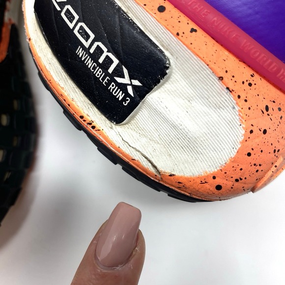 Nike ZoomX Invincible Run 3 Women Shoes Sz 11  White Neon Pink Orange HF5025-100 - Picture 14 of 15